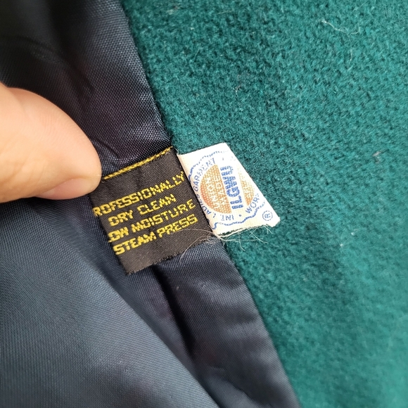 Rothschild Girls Teal Coat with Black Collar Vintage Retro SZ 6X - Picture 6 of 10